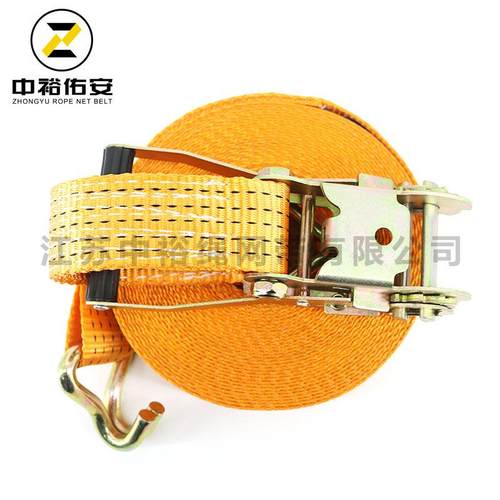 中5T涤纶收货紧带加宽车物运输绑裕车带棘UKQ轮拉紧器双钩货捆绑