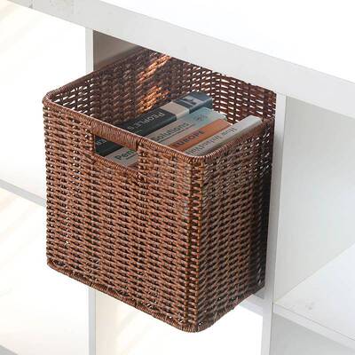 衣柜内收纳筐衣帽间衣物纳箱仿收藤编储子柜整理物置物篮格VGC子