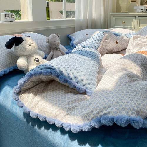 JD-meile新款豆被四豆季通用被被加芯厚冬被单人春秋被学生宿子舍