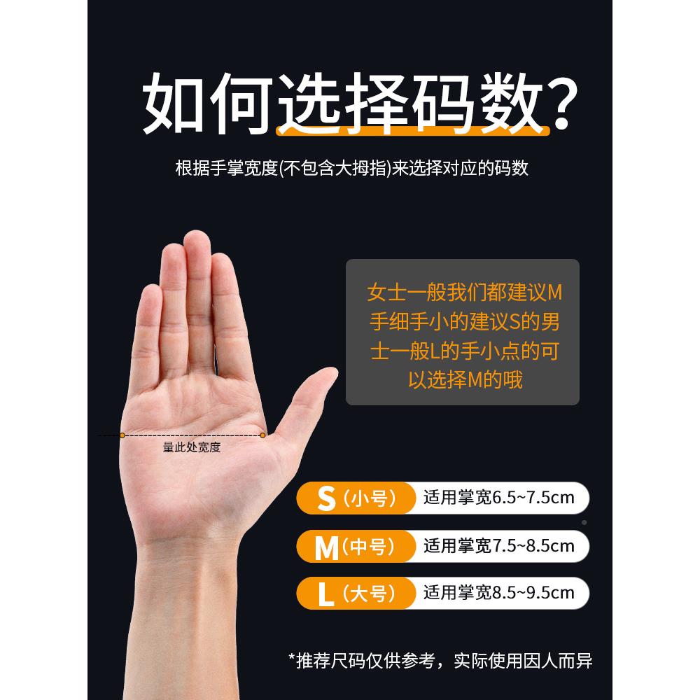 黑色西丁腈厨师厨房一次手套乳FS7M675T胶饮耐用食品级餐防油烫性