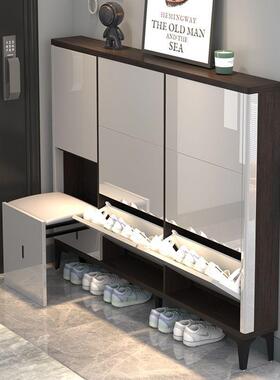 2组05超薄鞋柜1cm换QNE鞋凳一7体合24cm翻斗入户门口2鞋柜收纳柜