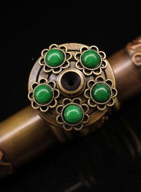 复家古玩古工艺做品铜器手工制作杂件YX-2020-旧厂烟杆摆饰