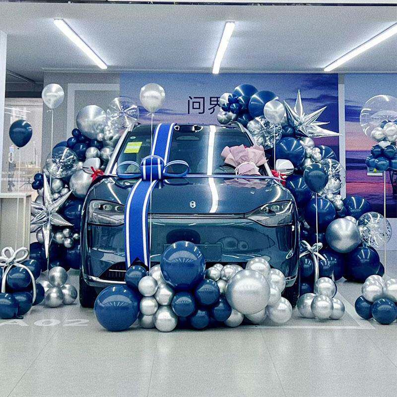 新车NAO提车交置仪式大用品车蝴蝶结红花汽车4S店展厅布提车装饰