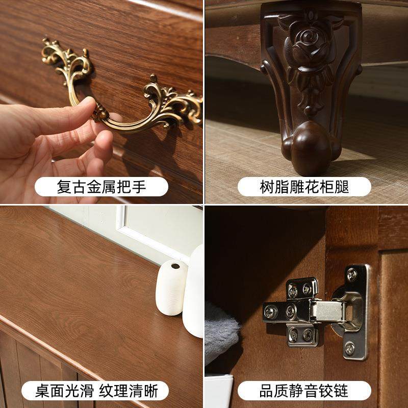 实木柜柜储物斗柜简约现代五斗卧室收纳子抽屉橱斗柜式客厅实木五