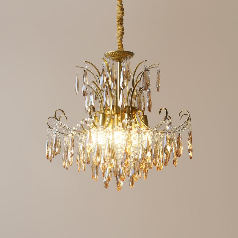 全光谱护眼法式浪漫宫廷晶吊复美式古酒店吊灯卧室338灯餐厅客水