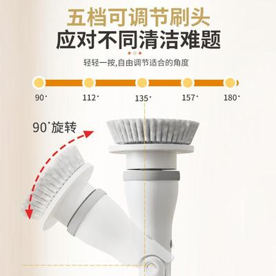 电动清洁刷厨房手加193长伸缩杆自动柄旋转地板刷刷长子电持动旋