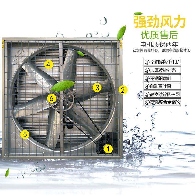 昆正厂家直销排烟风机换气窗养风殖压工业机排气扇换KZ(C)-12畜牧