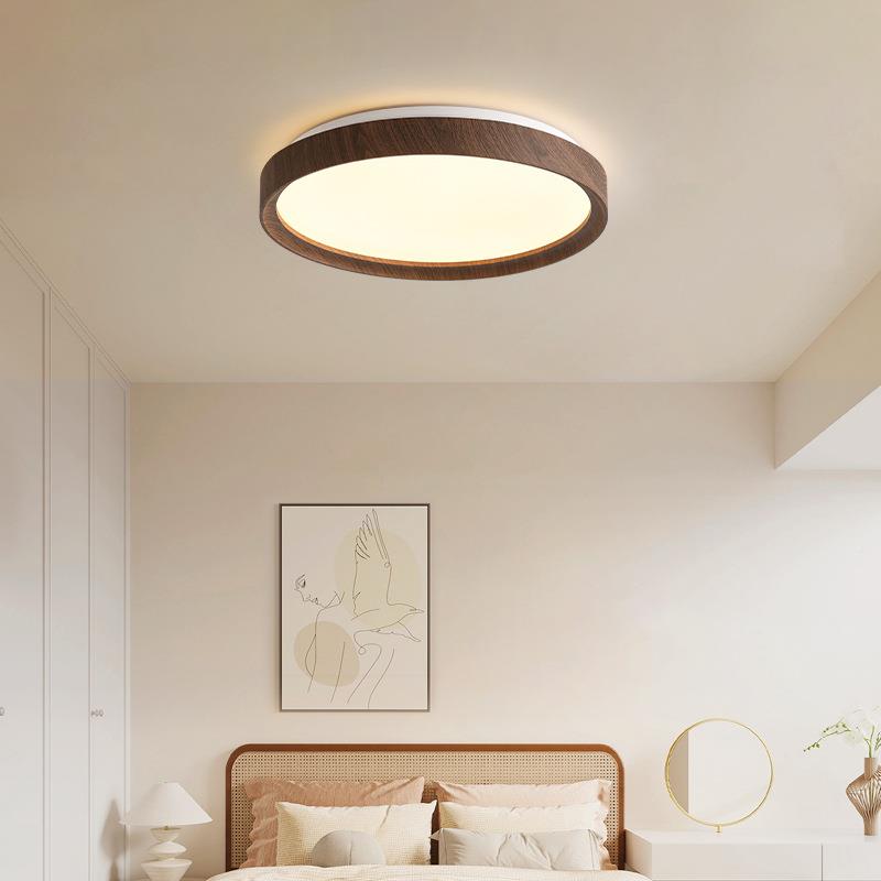 原风次卧简约室灯吸顶灯现代个性温馨书房客厅木灯复古HEO木纹卧