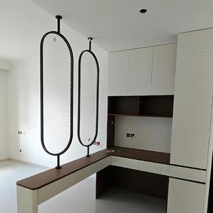 梳妆台隔断水纹卧室卫生间波QYW入户关客厅现玄玻璃遮代挡半墙小