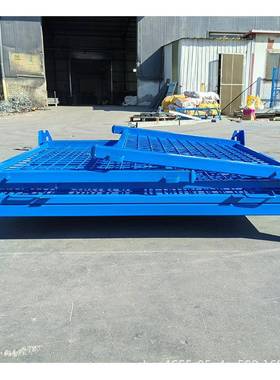 重型储笼折仓叠箱方管超折叠铁框物流网168周转箱网筐喷塑蓝色载