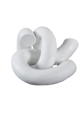 现代简则约创意抽象树脂缠绕ECL不规摆件样售楼房处桌面板书架饰