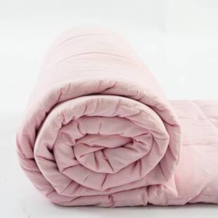 马亚形重力毯粉色磨毛布重力被专用毯子方格子涤纶逊毯粉色磨毛子