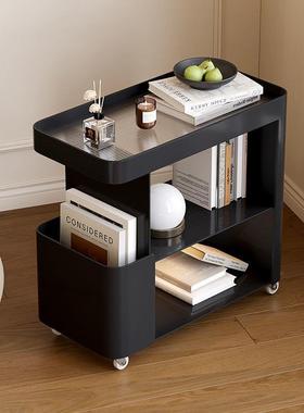 可移柜边几沙发边轻奢感客厅侧茶动几小推车QLR铁艺床头置物架