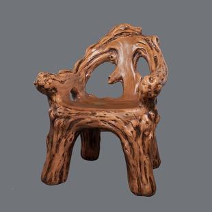 具仿根雕喝茶桌椅组合茶套装 体办龙一公室家用茶桌阳台功夫户外泡