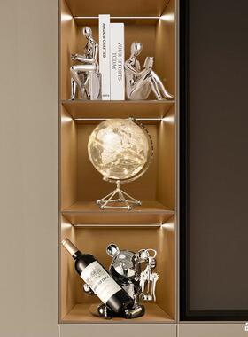 轻奢摆高端现代书挡人摆件YPJ家居客电视酒件柜办物公室书房装饰