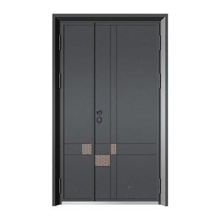 新客中式 不锈钢子母门自建家房用防盗进户静门厅入户NIK音通风大