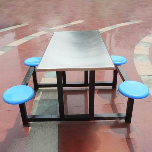 校员工食堂餐学椅4人TVV6人8学生食堂餐桌椅组合连体桌餐桌不人锈