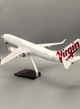 带轮带灯仿真维珍澳模洲航空737客飞型IXG摆件virgin机austr机ali