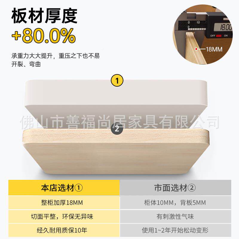 实木橡木储衣柜家用卧室推拉门中式物平-移户门子小型出柜租房衣