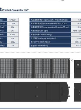 携式0W便/60W100W2/120W/00W/40ZEK0W太阳能板折/叠包充电板