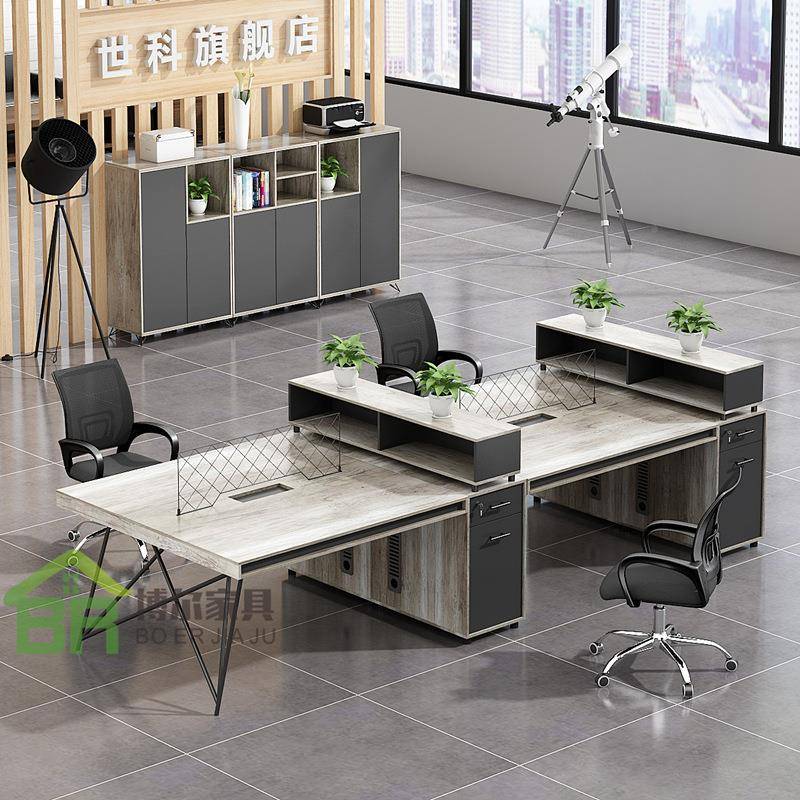 办断公桌职员现面对家具电脑工作1位屏风隔24人面代卡座椅组合书