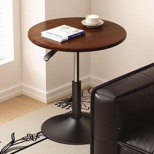 几现简约圆桌沙边桌非实木客厅写可升降圆几餐桌茶87227吃饭办公