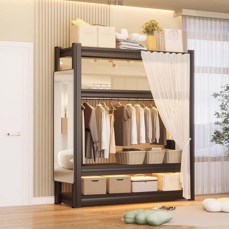 衣柜开放式尘衣帽架简BYQ组装租屋宿舍多层收防出纳易挂衣架电商