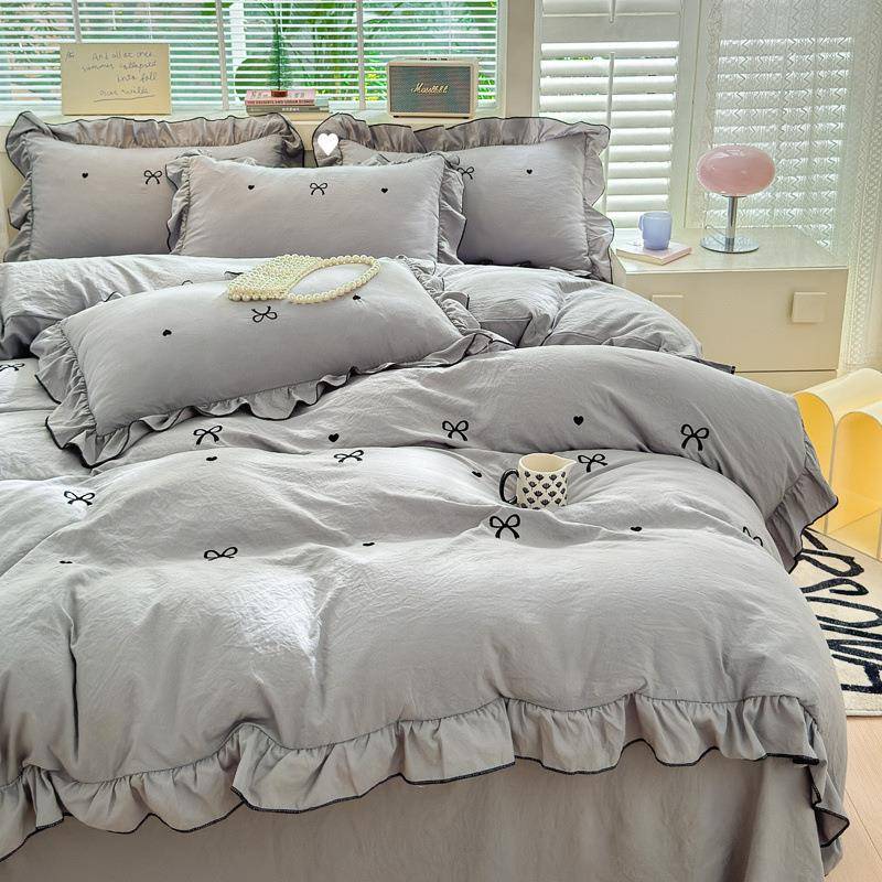 公主件风加厚刺绣精品三母四套A类婴RXE级套单人床学被生宿舍