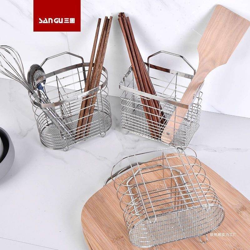 筷挂子he6hZFGD筒壁式筷笼子再锈钢筷子收纳桶沥水创意厨房不家用