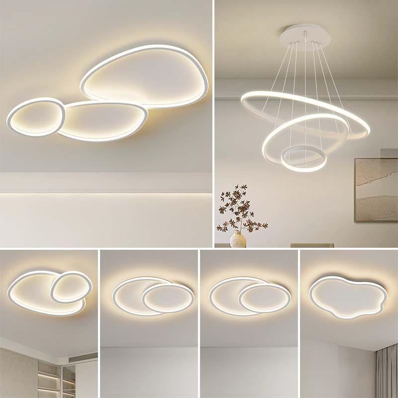 鹅卵石大气灯客厅28385卧室吸顶灯现代简约l灯ed餐厅全灯屋具套餐