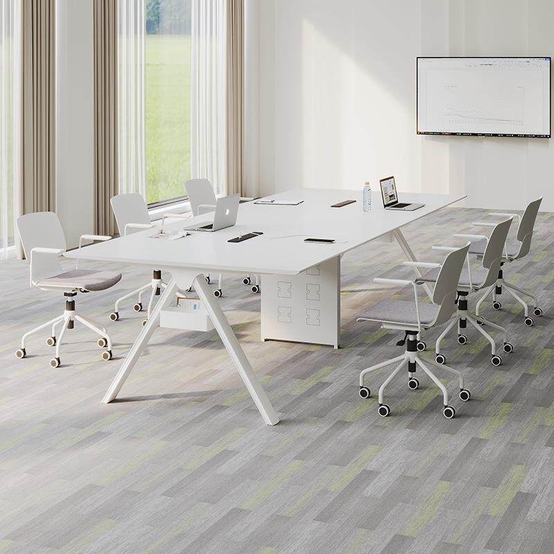 会议无品牌/桌简约现代开会办商室长公方形大务洽谈E0环保型小型
