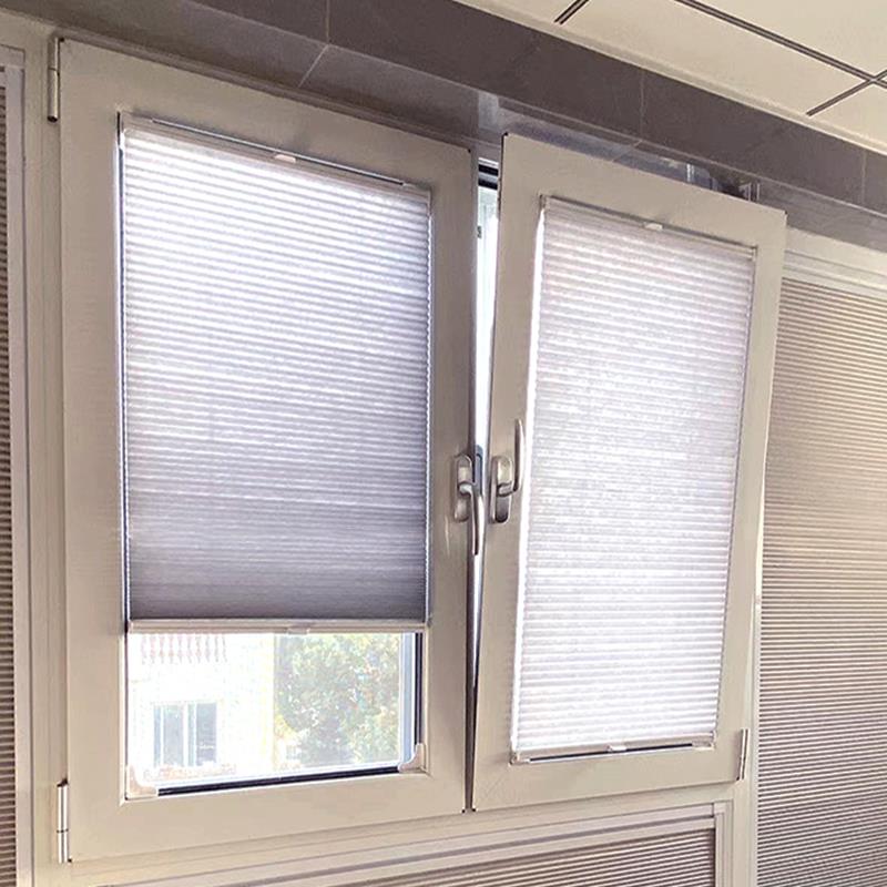 V5O百叶帘内厨开窗窗定制卫生间房卧室411遮阳遮光帘4帘免打孔