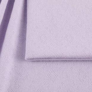 180菱g形移圈提花布OYP面罗纹提花针织布婴童提布透花气家居服料