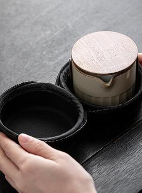 旅行具套整套功夫一壶二杯茶便携装快客杯户外73644泡茶礼壶商务