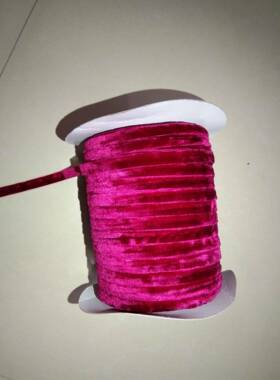 YMM多规格红色单面绒植带花双面丝绒弹力丝绒带带蝴蝶结绒带鲜丝