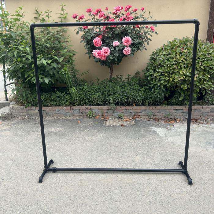 装展示架铁艺服台装店复古服水管晾衣帽架杆单杠龙门架无品牌/落