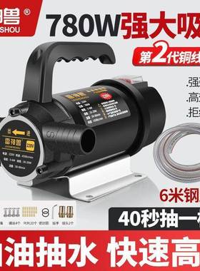 油水两用电1动抽油泵2V20V24V直流高压水泵柴油泵加油伏2机抽YFE