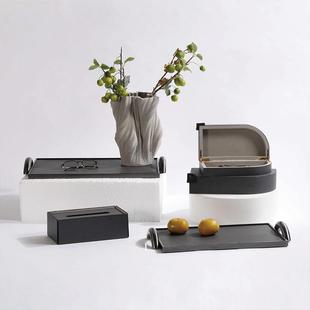 轻属高档皮革金首饰盒楼处奢样板间酒店卧室衣帽539间收纳售盒摆