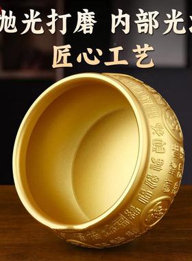 纯黄铜家居桌客厅创K030403意百福铜聚招宝盆摆缸件聚财福面桶摆