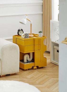 移动车纳柜收沙发边柜北创欧意网红收纳置物柜卧室床头推柜零DIR