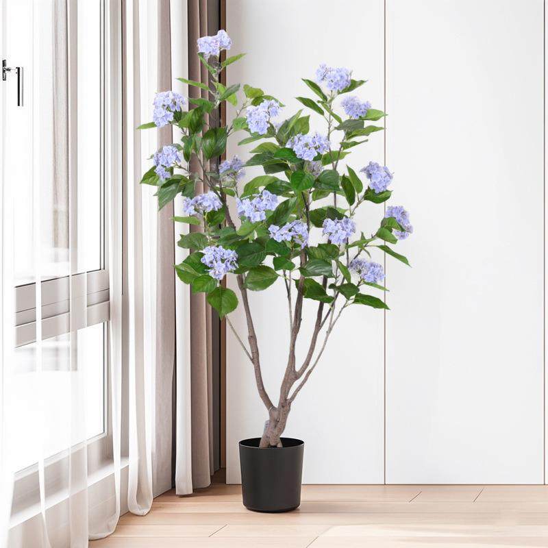 高端仿真绣球树仿真绿植店紫色雪球花花绿植物假树家居场铺商橱窗