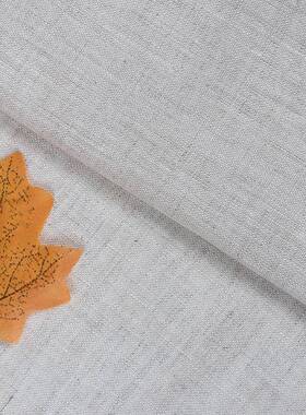 麻布101麻面料料1料4*14纯色平纹亚麻服装面JJS面透气轻亚薄