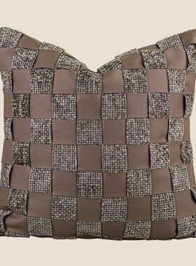 米色腰系轻奢风咖高客厅沙发靠枕54604枕组合搭配档酒店样板间抱