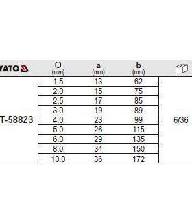 具9件套高档YT-58823加长球头Y内六扳手组套工T-5882角3