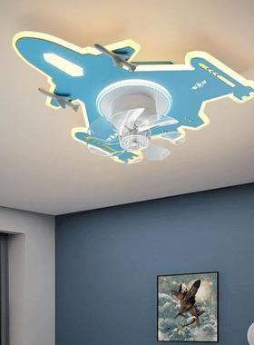 全光谱能摇头卡通飞机灯男孩顶房护眼卧智室51404风扇间吸灯