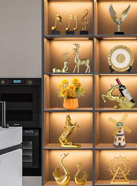 轻奢高档酒柜书装饰品现摆件艺代客厅办公室柜家居软装JXGY-6套装