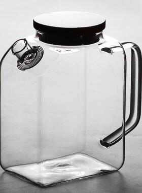 璃耐高玻璃冰箱冷水壶用冷藏家大容量开水凉温水壶高颜hzls1700值