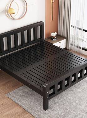 铁艺QWT加床家用卧室床粗钢管单人床加厚龙骨出租屋加固床铁架铺