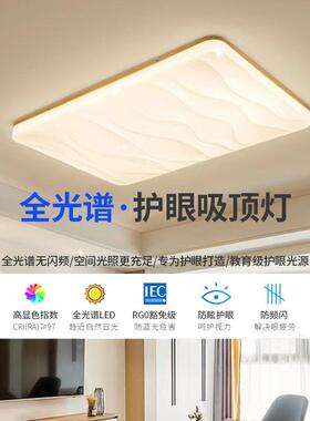 现代简约木风星led客厅空吸47019顶灯室灯中原山吸顶灯全屋灯具卧