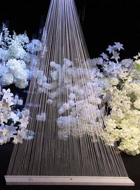 婚礼堂路引装饰线景帘舞装台背帘吊顶成EUL品流苏子橱窗软装造景